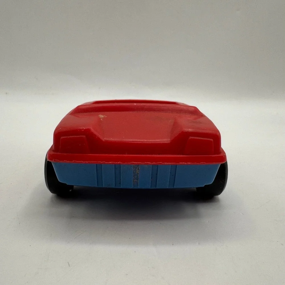 Playskool Convertible Toy Car Kids Small Red Blue Vintage Plastic Vehicle‎